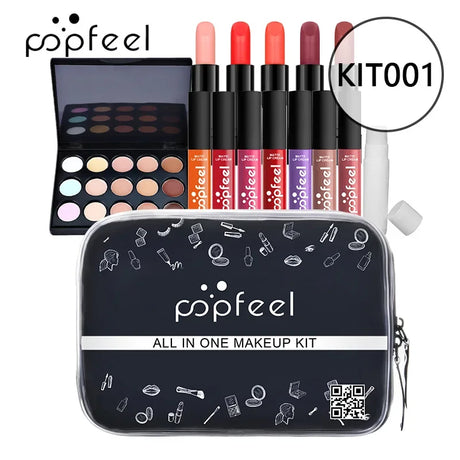 Christmas Makeup Gift Box Foundation Eyeshadow Powder Long Lasting Lip Ink 27 Pieces Birthday Gifts Makeup for Women Full Kit
