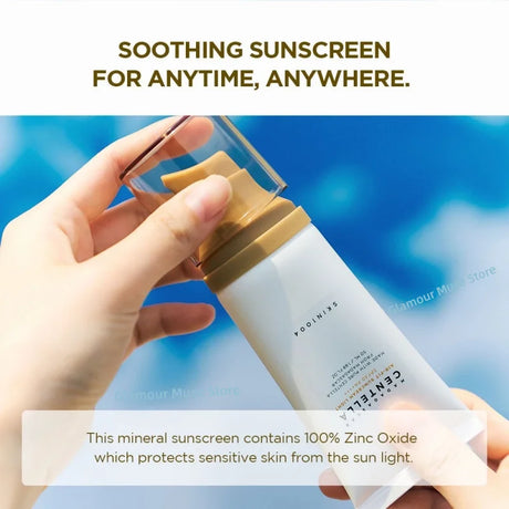 Korean Madagascar Centella Soothing Whitening Cream & Air-Fit Suncream Light SPF30 PA++++ Daily Sun Protection Skincare Products