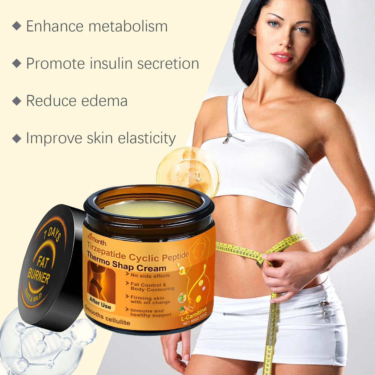 Body Shaping Cream Promote Metabolsm Relieve Edema Improve Skin Elasticity Accelerate Blood Circulation Firming Body Care Lotion