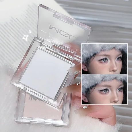 Matte Highlighter Powder Eyeshadow Palette White Long Lasting Natural 3D Brightening Eye Makeup Palette Brighten Face High Gloss