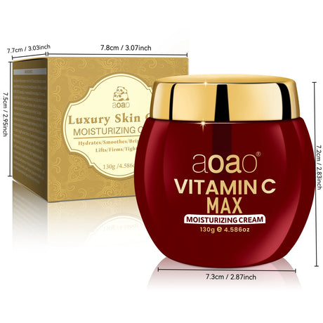 Vitamin C Cream Brighten Skin & Firm, Lock in Moisture for Day and Night Hydration.