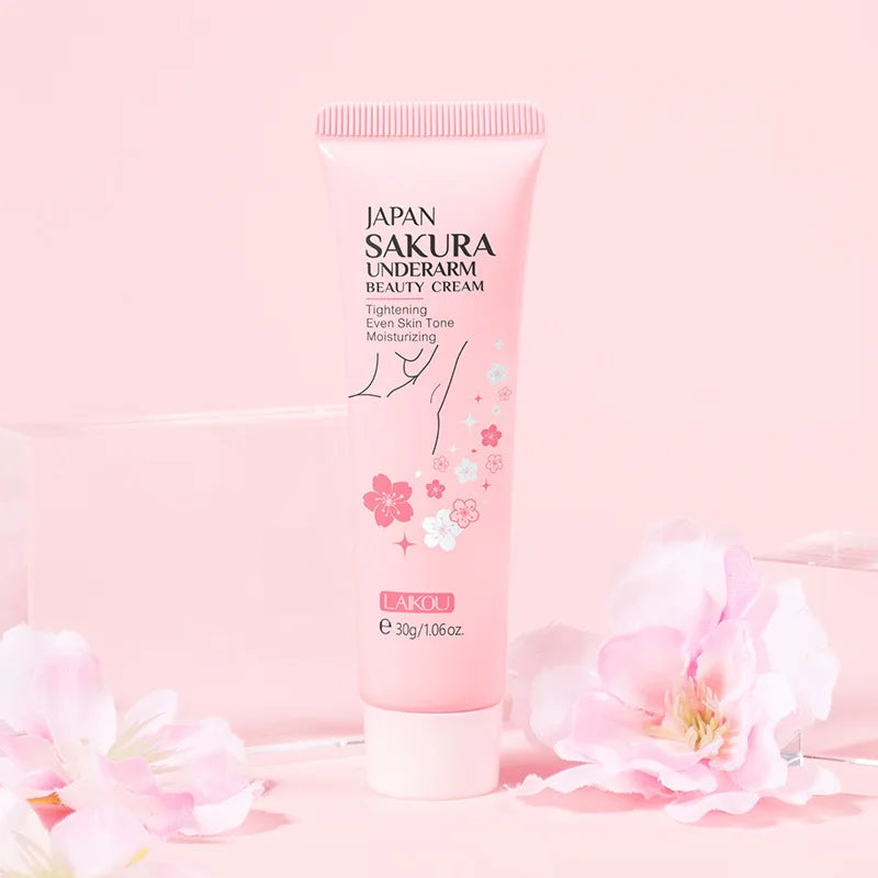 Laikou Sakura Underarm Cream Knee Buttocks Dark Skin Improve Melanin Pigmentation Korean Skin Care Product 30g