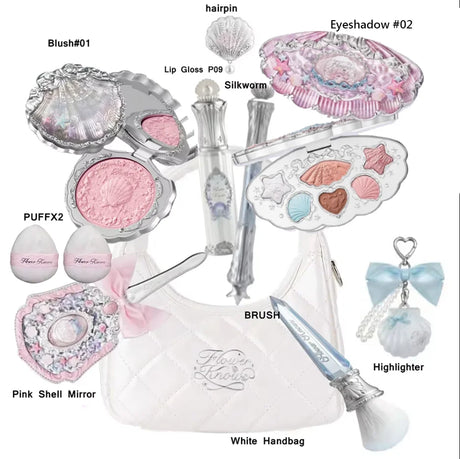 Flowerknows Makeup Set All In Flower Knows Little Angel Highlighter Powder Blush Strawberry Rococo Lip Gloss Perfume Kit