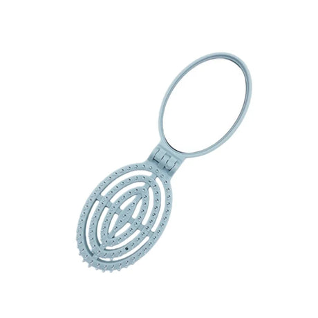 2-in-1 Foldable Comb Mirror Mini Portable Scalp Massage Comb Perfect for Travel Outgoing Use Easy to Carry Ideal Gifts