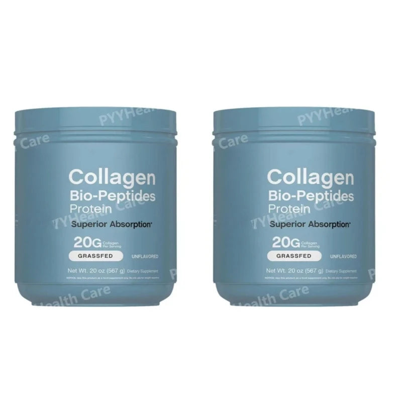 Collagen Bio-Peptides Powder Super Hair, Skin, and Nails Grassfed Protein Supplement Advanced with 18 Essential Amino Acids