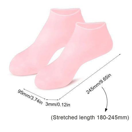Silicone Socks and Gloves - Moisturizing Gel Spa Exfoliation Prevent Dry Cracked Dead Skin Remover Protector Foot/Hand Care Tool