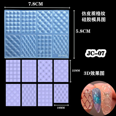 1pc Butterfly Sweater Snowflake 3D Acrylic Mold Photo Frame Silicone Nail Art Nails DIY Nail Art Templates Nails Mold
