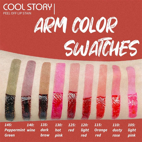 Black Brown Peel Off Lip Stain Transfer Proof Non-stick Cup Natural Lipgloss Lasting Waterproof Matte Tear-off Lip Tint Cosmetic