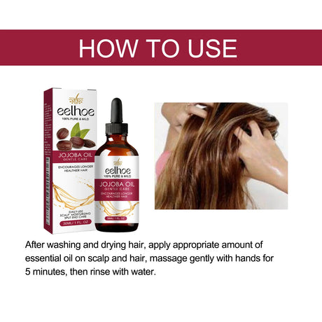 Eelhoe Jojoba Oil Hair Growth Serum Reduce Loss Scalp Treatment More Thicker Keep Regrowth Oil Control Hair Nourish Essencial Oi