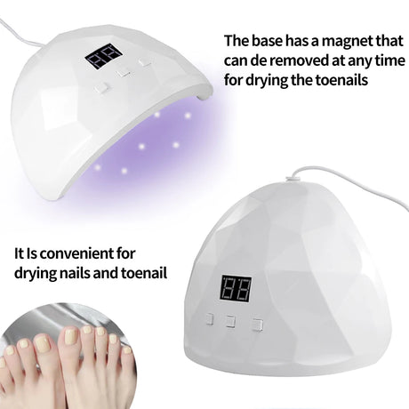 Nail Dryer Lamp UV Nail Polish Lamp Gel Curing Polishing Lamp for Gel Nails Gel Nail Polish Curing Dryer Home Salon Tool