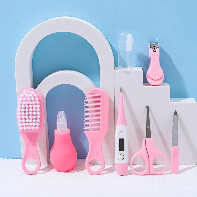 4/8/13pcs Newborn Daily Nail Care Kit Nail Clipper Tool Health Kit Thermometer Comb Care Kit