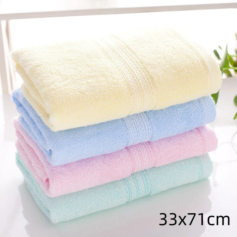 Manufacturers selling bamboo fiber thickening Small towel infant baby wipes pure color hand towel children wash face towel