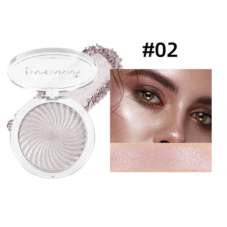 Diamond Highlighter Pearly Powder Palette Glitter Fine Shimmer High Gloss 3D Natural Face Contour Waterproof Long Lasting Makeup