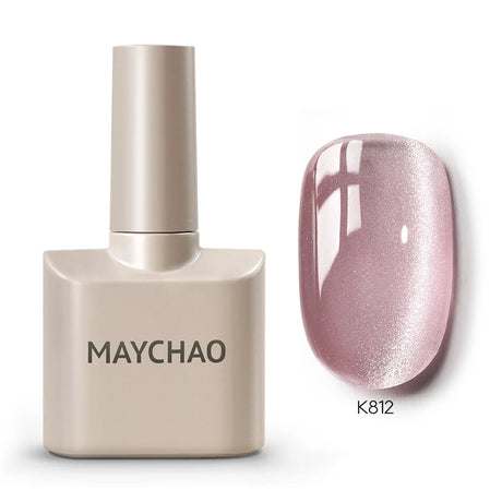 MAYCHAO Cherry Red Gel Nail Polish 12ml Glossy Semi Permanent Soak Off UV LED Frosted Gel Nails Base Painting Varnish