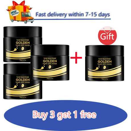 24K Gold Tear Off Mask Deep Cleansing Remove Blackheads Firming Skin Oil-Control Whitening Skin Care Moisturizing Masks