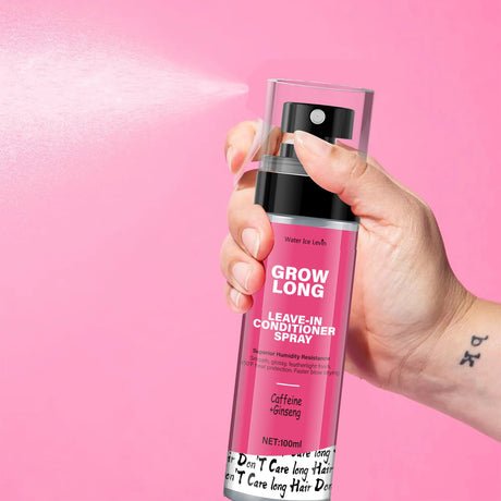 Leave-In Conditioner Spray and Smoothing Agent, Long-Lasting Biotin - Anti-Frizz Deep Conditioner for Split Ends and Breakage - with Vitamin E, Caffeine, and Ginseng, Suitable for Curly, Dry, and Damaged Hair