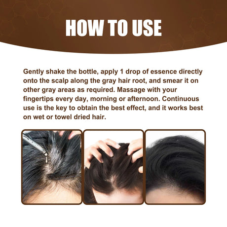 Jaysuing Hair Care Serum Anti Grey Repair Natural Color Smoothing Hairs Deep Nourishing Easy Absorb Daily Hair Care Essence Oil