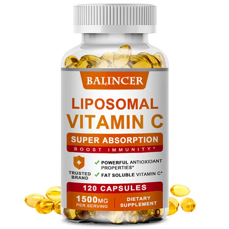 Vitamin C 1500mg with Zinc 20mg, 120 Capsules, Overall Health Vitamin Dietary Supplement, Non-GMO & Gluten-Free Vegetarian