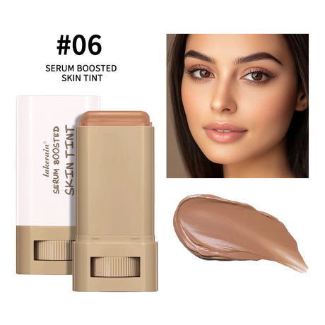 Foundation Skin Tint Balm Skin Tint Stick Waterproof Nourishing Solid Tinted Serum Face Tinted Face Contour Stick Makeup