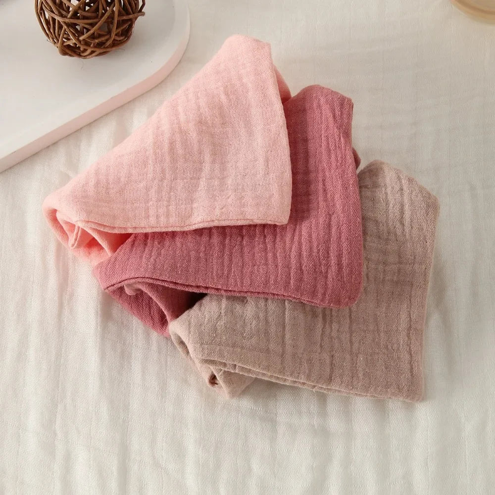 3/5Pcs 6-Layer Pure Cotton Baby Cotton Washcloth Soft Gauze Cotton Newborn Burp Cloth Absorbent Baby Towels Square Towels