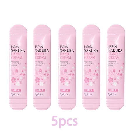 LAIKOU Sakura Hand Cream Moisturizing Nourishing Brightening Hydrating Hand Lotion Creams Intensive Repair Hand Balm Travel Suit