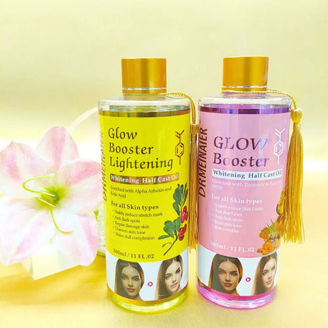 300ml Facial Body Massage Oil Kojic Acid Whitening Serum Glow Booster Cast Oil Turmeric Retinol Oil Brightening Skin Care