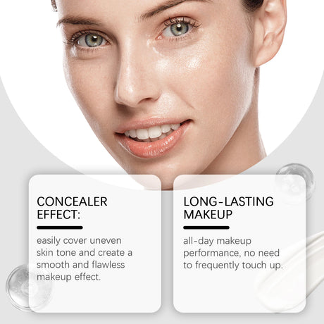 Color Changing Foundation Hyaluronic Acid Waterproof Oil Control High Coverage Makeup Base Magic Covering Foundation Liquid 30ml