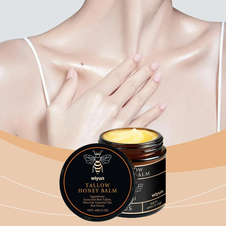 Tallow Honey Balm Glowing Hydrating Skin Enhacne Elasticity Improve Dullness Fade Fine Lines Firming Face Body Moisturize Cream