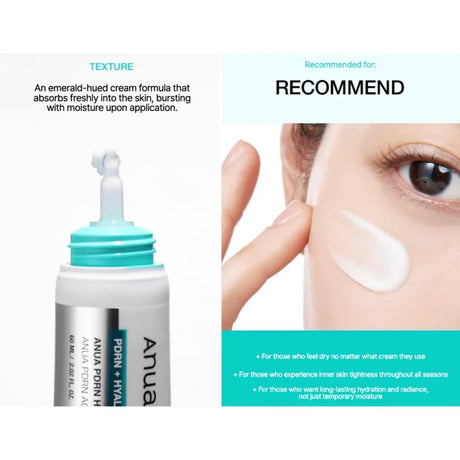 Korean Skincare PDRN Hyaluronic Acid 100 Moisturizing Cream Deep Hydrating Face Soothing Moisturizer Cream 60ml Face Care