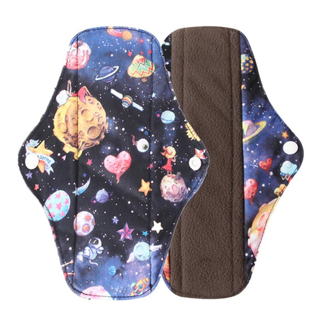 Washable Menstrual Pad Panty Liner Reusable Cloth Sanitary pad Hygienic and Soft Washable Charcoal Menstrual