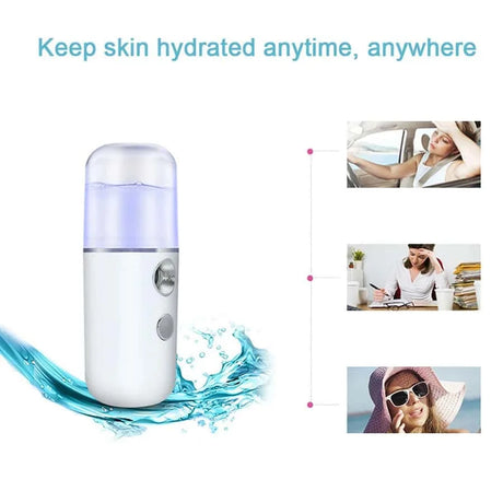 Mini Facial Steamer Spray Mister USB Humidifier Moisturizing Skincare Face Beauty Tool for Women