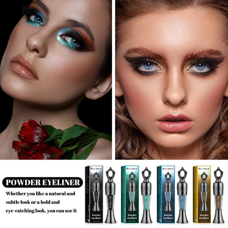 Black Eye Liner Powder Eyeliner Makeup Long-Lasting Waterproof