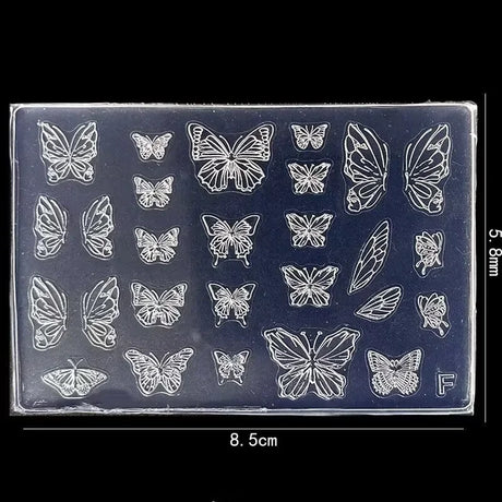 1pc Butterfly Sweater Snowflake 3D Acrylic Mold Photo Frame Silicone Nail Art Nails DIY Nail Art Templates Nails Mold