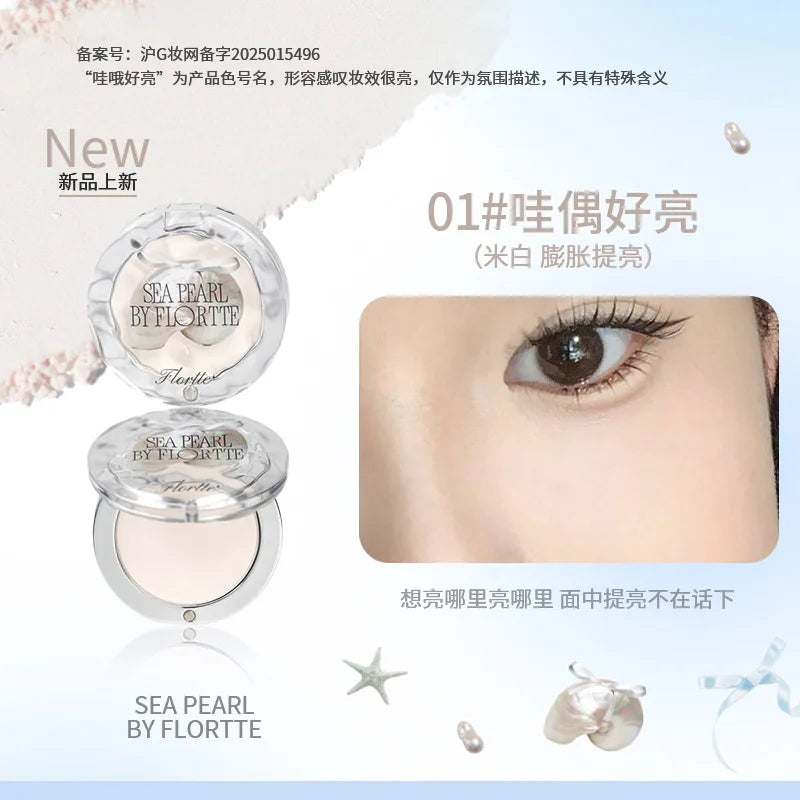 FLORTTE Esther Bunny Single-Colour Highlighter Powder Matte Brighten Contour Palette Face Makeup Cosmetics