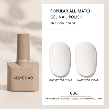 MAYCHAO Gel Nail Polish 12ML Full Coverage Base Top Coat Soak Off Gel Polish UV LED Gel Semi Permanent Varnishes Design Nail Art