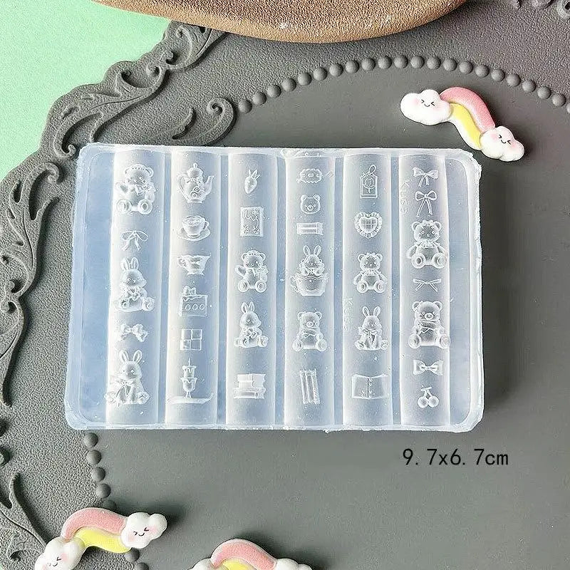 〔CC55〕3D Fruit Silicone Nail Mold Sweet Flower Petals Fairy Nails Templates DIY Nail Art Decor Manicure Template For Nail Charms
