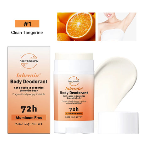 New Whole Body Deodorant Invisible Cream Stick 72 Hour Odor Control Aluminum Free Baking Soda Free Skin Care