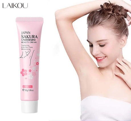 Laikou Sakura Underarm Cream Knee Buttocks Dark Skin Improve Melanin Pigmentation Korean Skin Care Product 30g