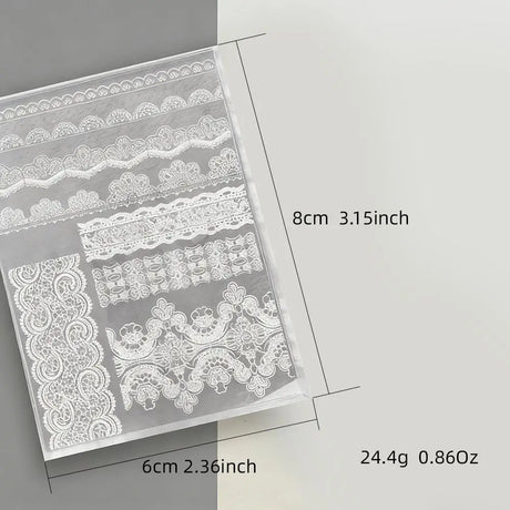 1Pcs 3D Lace Rose Silicone Nail Art Molds Hollow French Checkered Charms Nails Templates DIY Sexy Elegant Laces Manicure Mold Tr