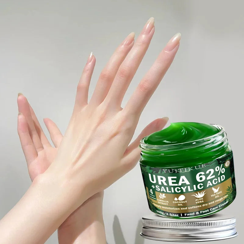 Yuitikue 62% Urea + Salicylic Acid Foot Cream, 100g Deep Moisturizing Cream for Dry & Rough Hand & Foot Care