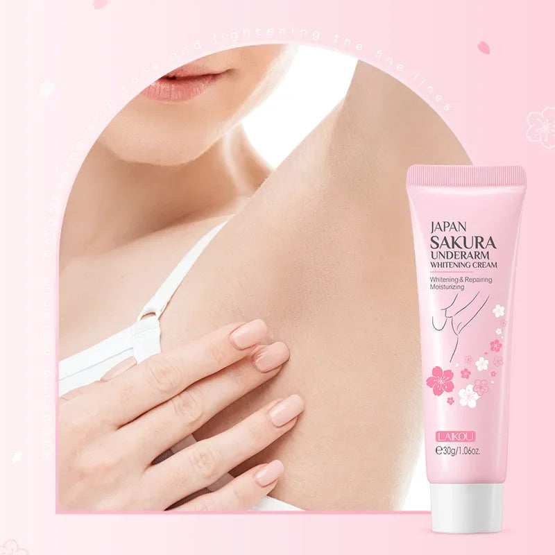 Laikou Sakura Underarm Cream Knee Buttocks Dark Skin Improve Melanin Pigmentation Korean Skin Care Product 30g