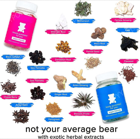 Top&Peach Support Combo Pack Multivitamin Gummies for Women Includes Herbal Extracts & Essential Vitamins Gluten Free 60 Count