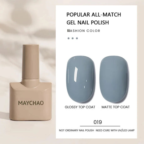 MAYCHAO Gel Nail Polish 12ML Full Coverage Base Top Coat Soak Off Gel Polish UV LED Gel Semi Permanent Varnishes Design Nail Art