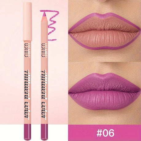 8 Colors Waterproof Lip Liner Pencil Long Lasting Sexy Dark Red Pink Matte Lipstick Pencil Natural Lipliner Pen Red Contour Tint