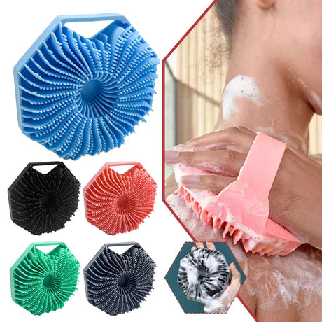 Silicone Exfoliating Body Loofah Bath Massage Shower Scrubber Spa Brush