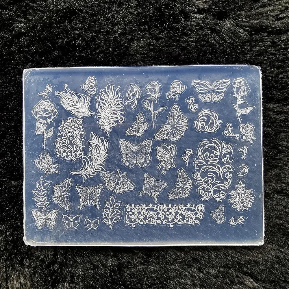 1pc Butterfly Sweater Snowflake 3D Acrylic Mold Photo Frame Silicone Nail Art Nails DIY Nail Art Templates Nails Mold