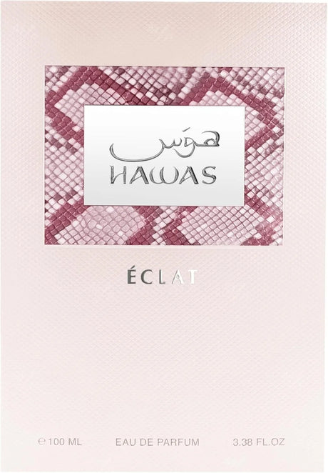 Rasasi Hawas Eclat for Women Eau de Parfum Spray, 3.4oz, Floral Fruity Perfume