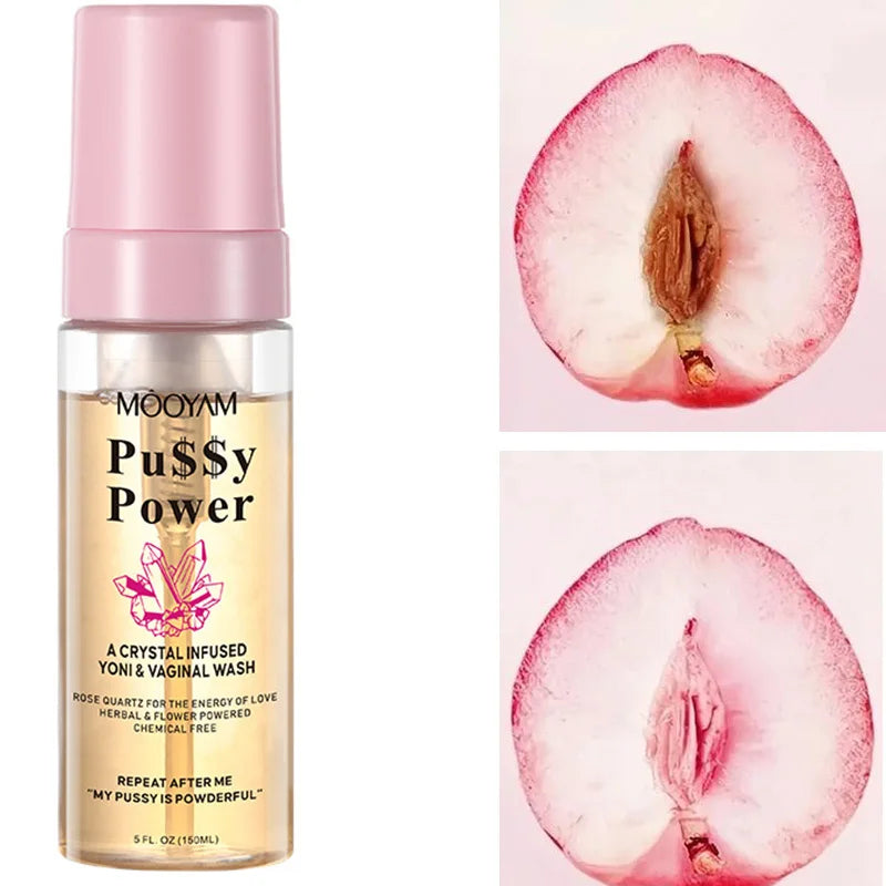 Crystal Infused Yoni And Vaginal Wash Private Clean Balanced Gently Moisturize Shower Gel, Feminine Prevent Dryness Healthy Care