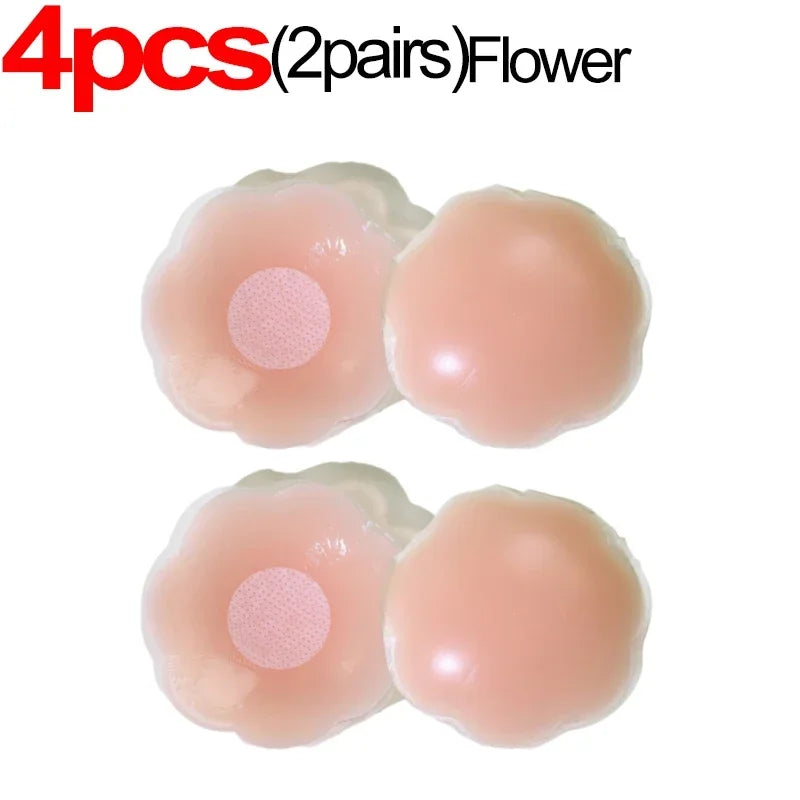 2/20pcs Silicone Nipple Cover Reusable Women Breast Petals Lift Invisible Pasties Bra Padding Stickers Patch Boob Pads Adhesive