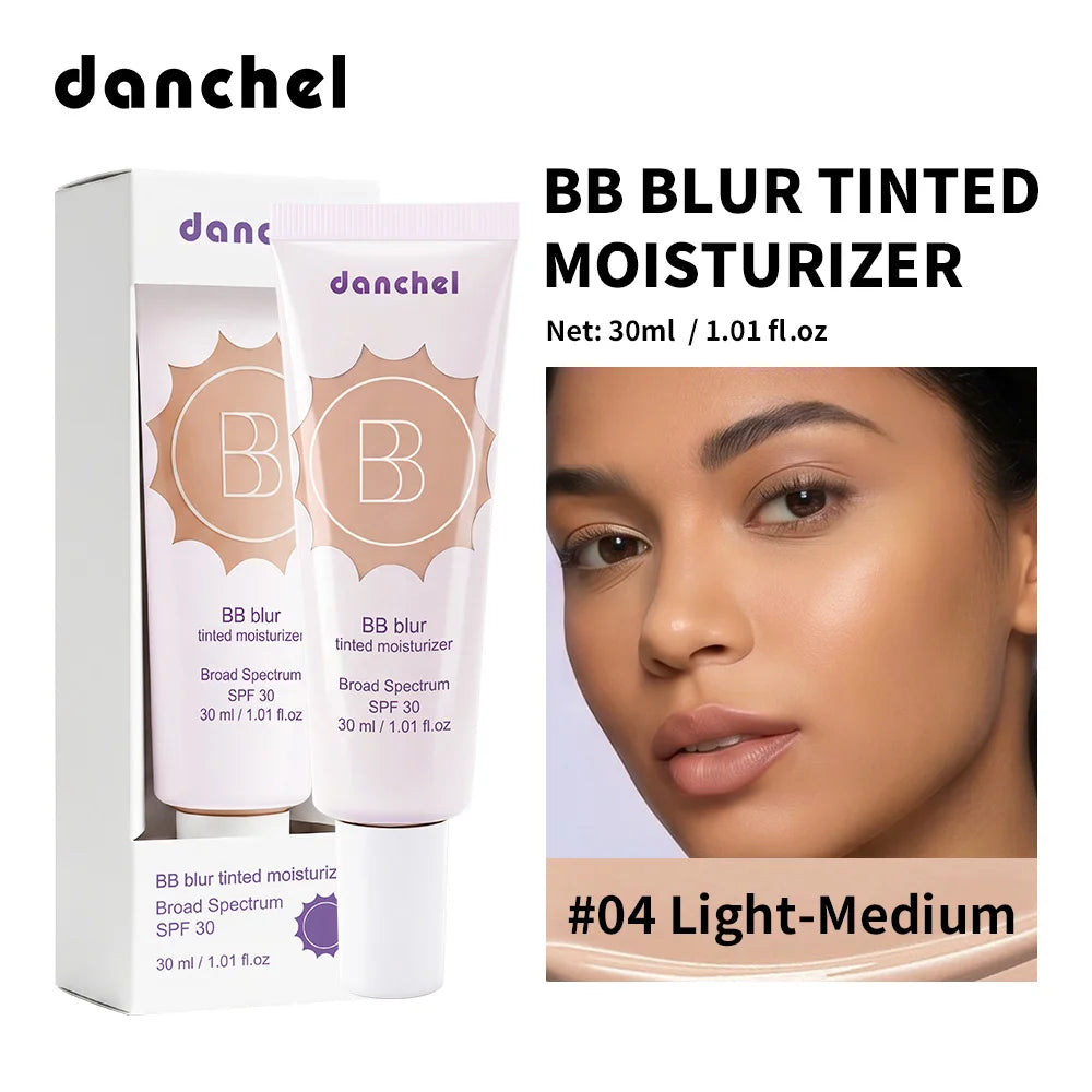  BB Blur Tinted Moisturizer 12h Natural Matte Finish Medium Coverage SPF30 Sun Protection Evens Skin Texture Blurring Cream